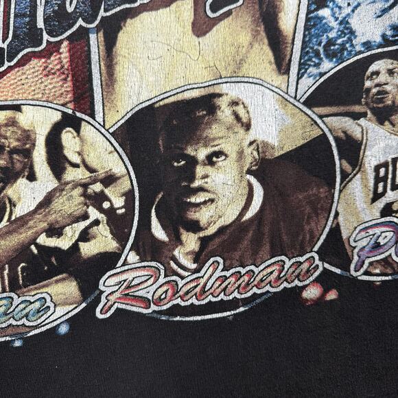 Vintage 1997 NBA Champions Chicago Bulls Rap Tee Rare T Shirt XXL Michael Jordan - Picture 6 of 14